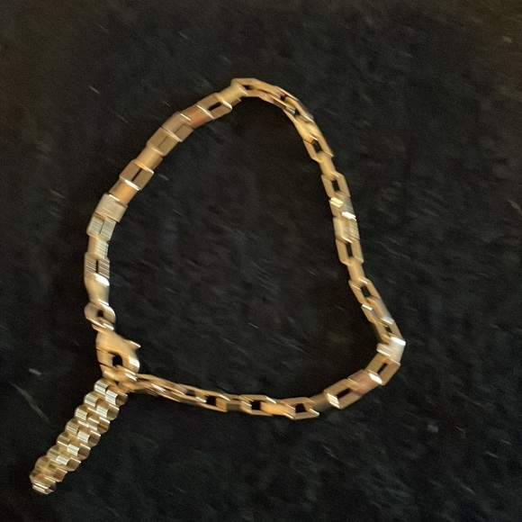 14 k gold plate over Rhodium approximately 7 inch bracelet - Picture 3 of 5